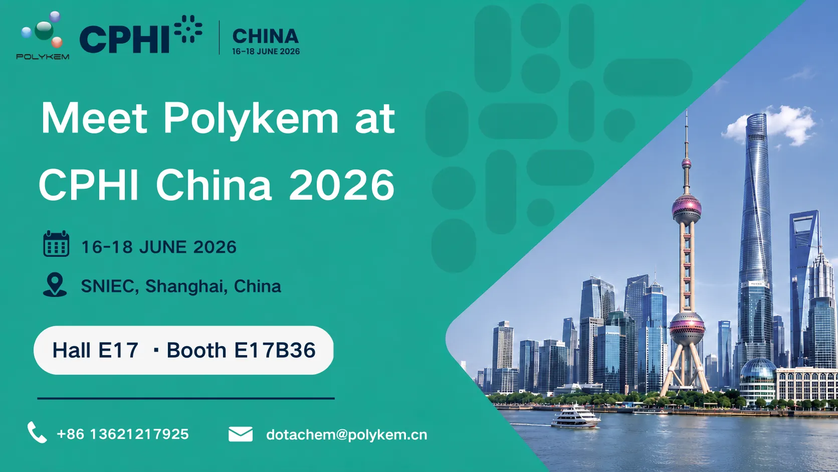 Polykem ستعرض في CPHI & PMEC China 2026