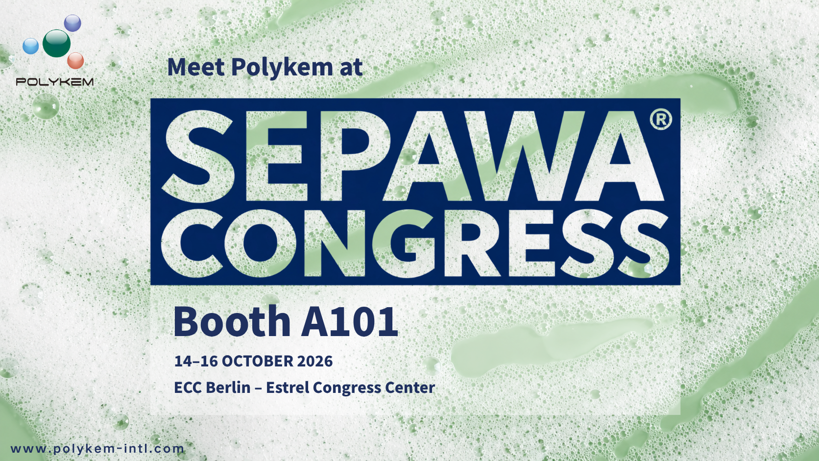 Polykem ستعرض في مؤتمر SEPAWA 2026 - قم بزيارة الجناح A101